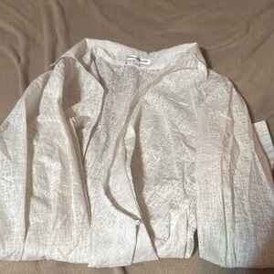 Express Textured Cream Button Down Shirt